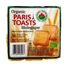 Paris toasts Organic mini toasts