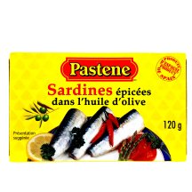 Pastene In olive oil spicy sardines