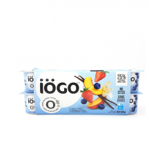 Iogo Yogourt 0% pêche/bleuet/vanille/fraise