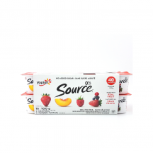 Yoplait Source Yogourt 0% fraise/pêche/framboise/fruits des champs