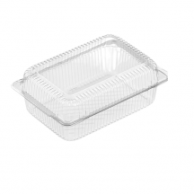 Parpak 502369 Flip top container 8.8x6.1x2.9in clear PET