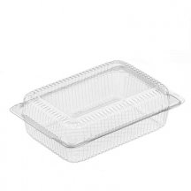 Parpak 502368 Flip top container 7.75x5.25x2.44in clear PET