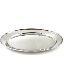 Plateau oval 12po en acier inoxydable image #7670