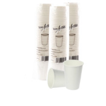 8oz white cardboard glass for cold drinks