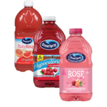 Cocktail aux canneberge rose, hypocalorique ou pamplemousse[[btl+dep]