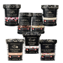 Crème glacée super premium plus saveurs variées