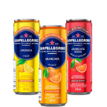 Sparkling drinks in various flavors [can+dep]