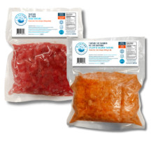 Frozen salmon or tuna tartare