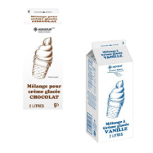 Chocolate or vanilla ice cream mix