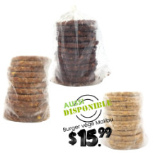 Original veggie burger or frozen spicy black bean burger