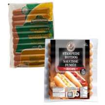Saucisses fumées au poulet Halal OU Saucisses fumées