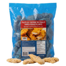 Frozen breaded chicken breast fillets